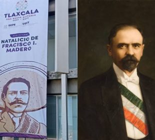 Cartel de Francisco I. Madero con cara de Pancho Villa