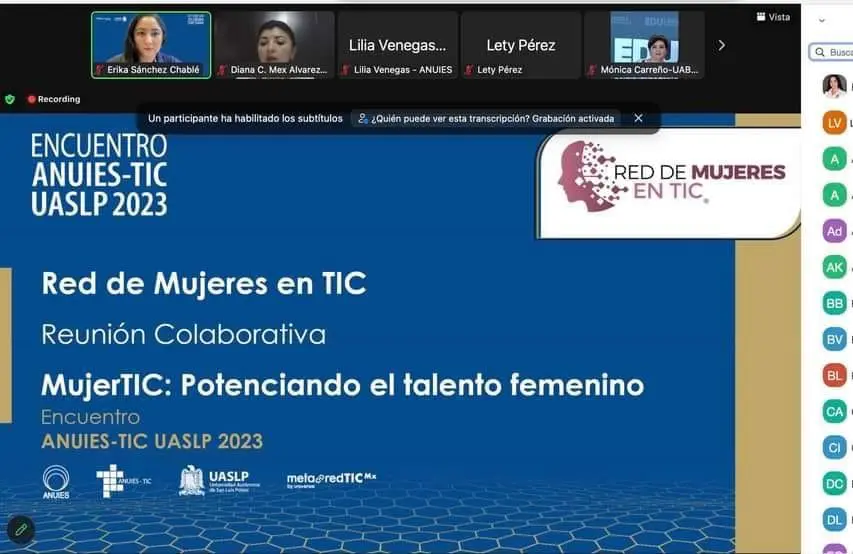 Encuentro nacional de la Red de Mujeres TIC mediante Zoom