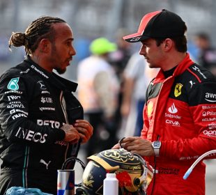 Lewis Hamilton y Charles Leclerc