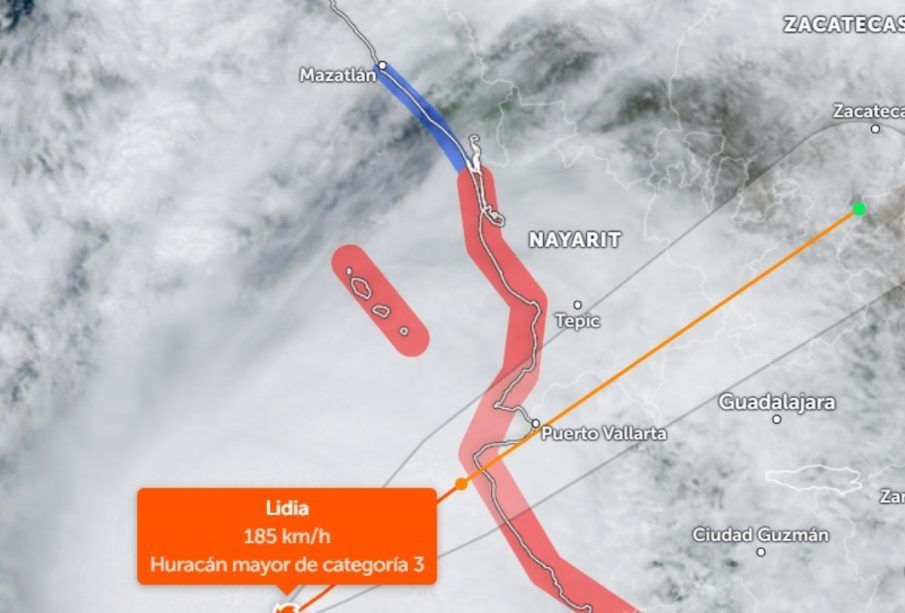 Mapa de la trayectoria de Lidia