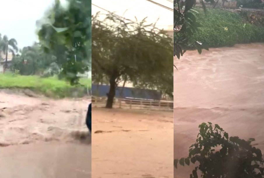 Arroyos crecidos y vialidades inundadas en Vallarta