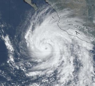 Mapa del ciclón "Norma"