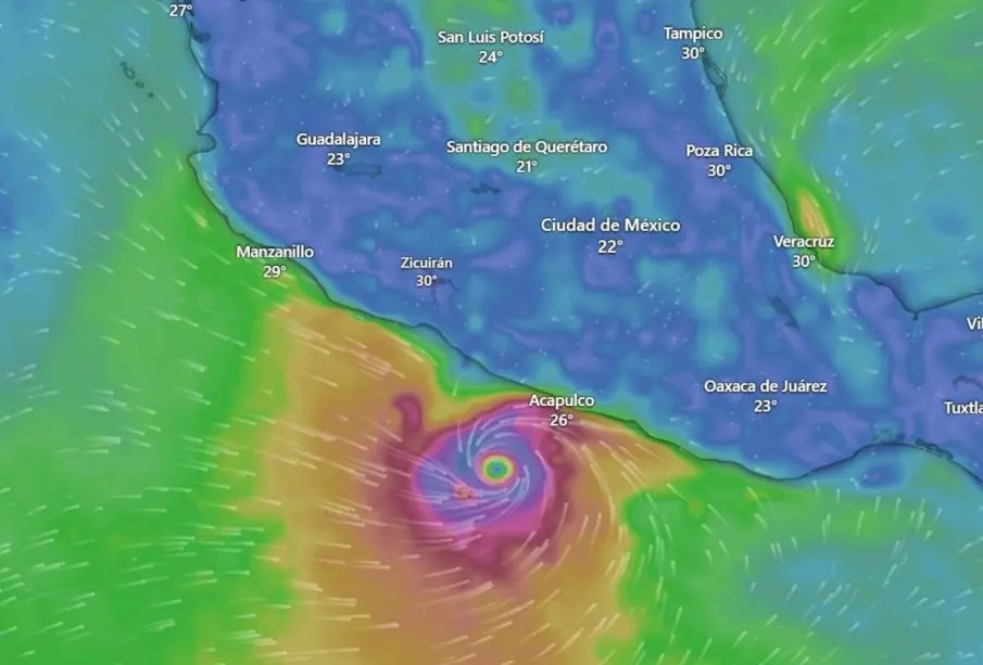 Mapa del nuevo ciclón "Max"