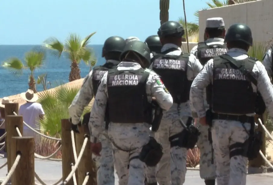 Elementos de la Guardia Nacional en Los Cabos