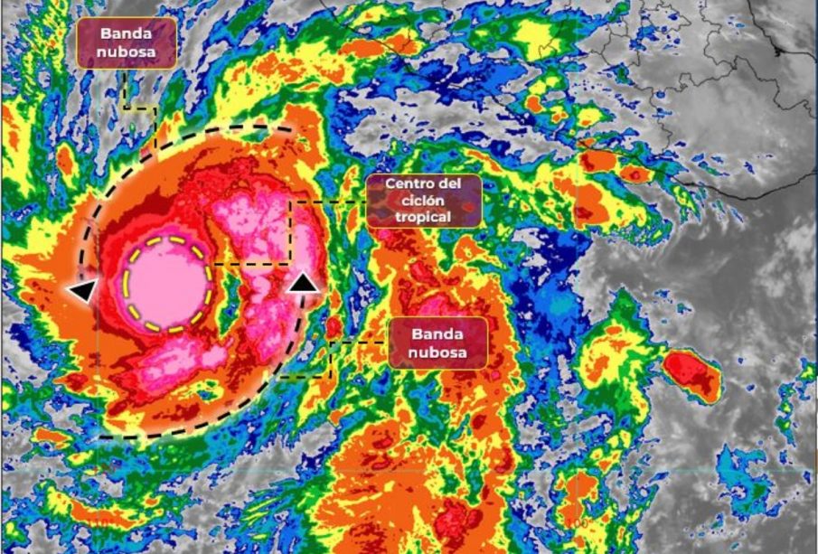 Mapa de la trayectoria de la tormenta tropical Norma