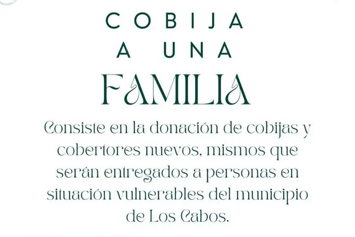 Cobija una familia, campaña de donación de prendas para abrigar