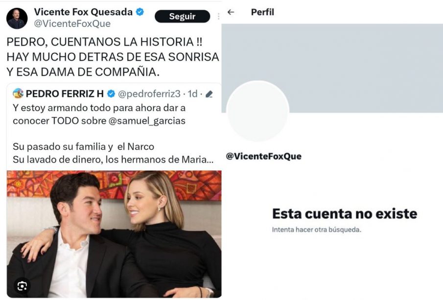 Cuenta eliminada de Vicente Fox