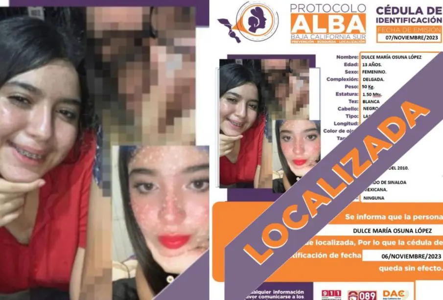 Ficha de localización de Dulce María Osuna López