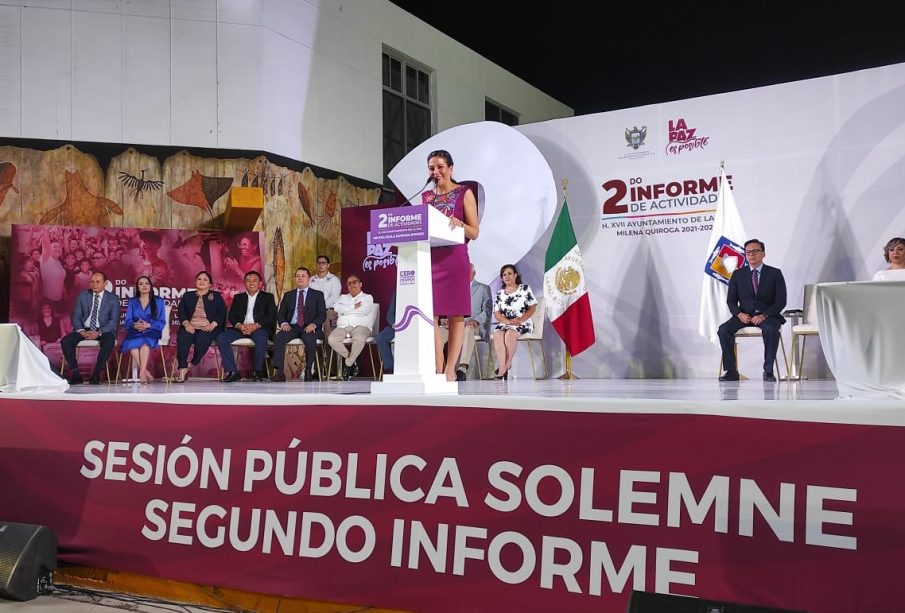 Milena Quiroga presentó segundo informe de gobierno en La Paz