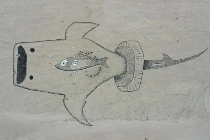 Pintan mural de tiburón ballena para concientizar a la ciudadanía