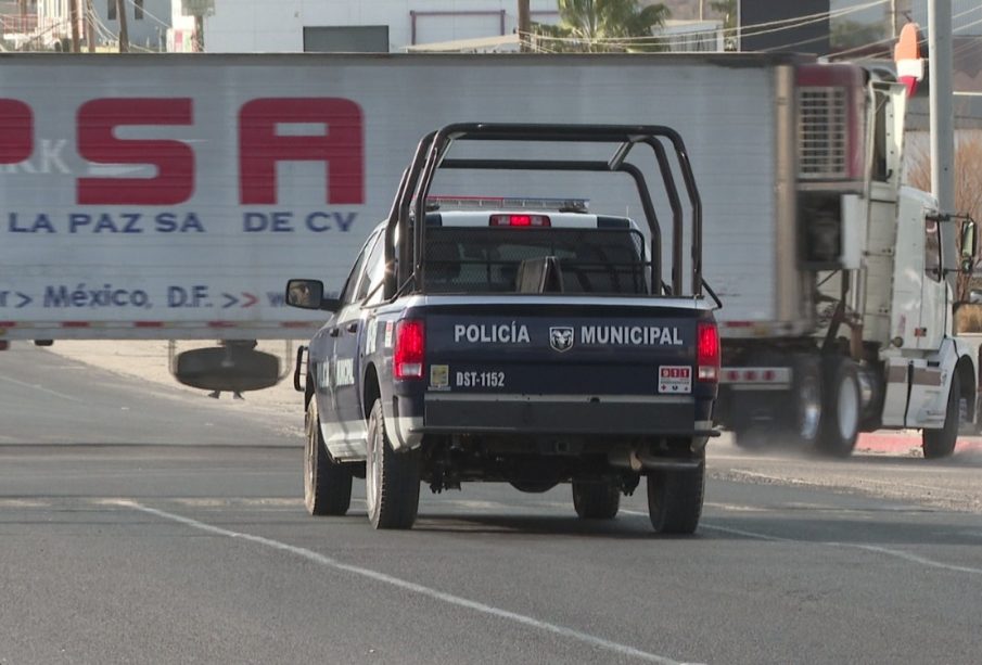 Patrulla circulando en vialidad