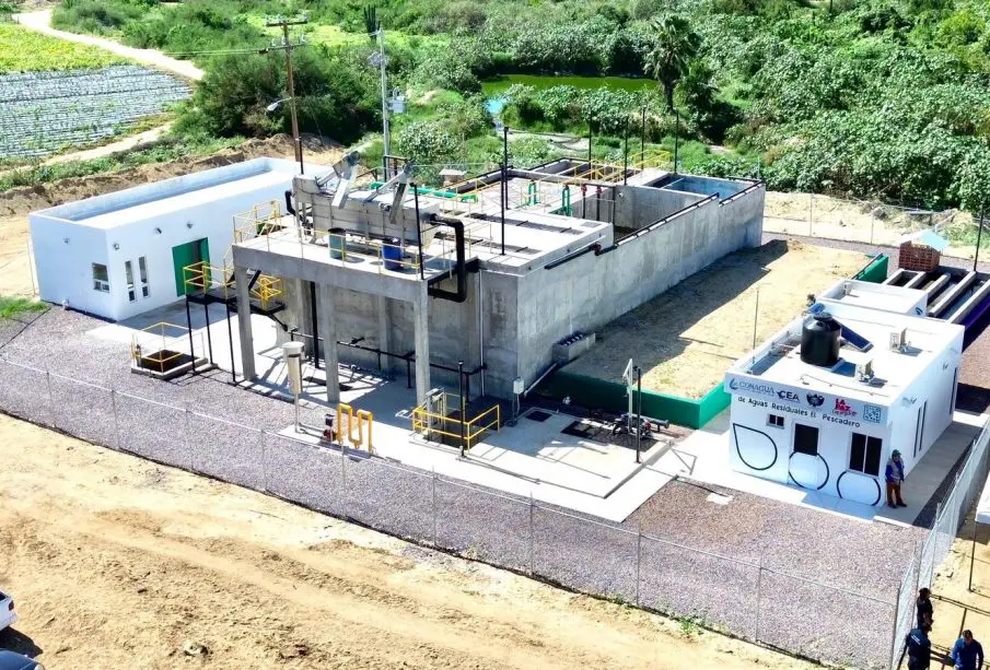 Planta de tratamiento de aguas residuales en El Pescadero