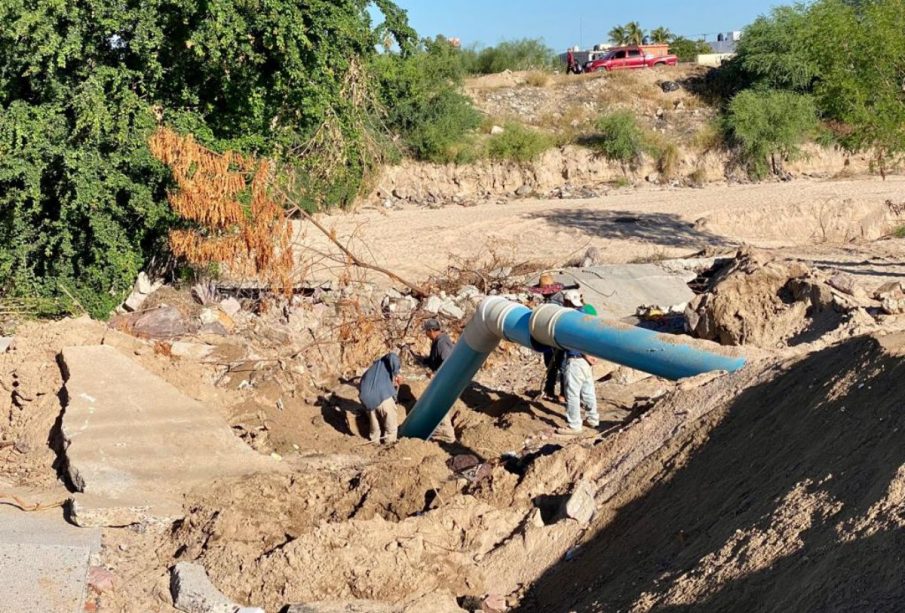 Socavón reparado en la colonia Flores Magón