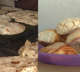 Tortilla de harina y pan de dulce