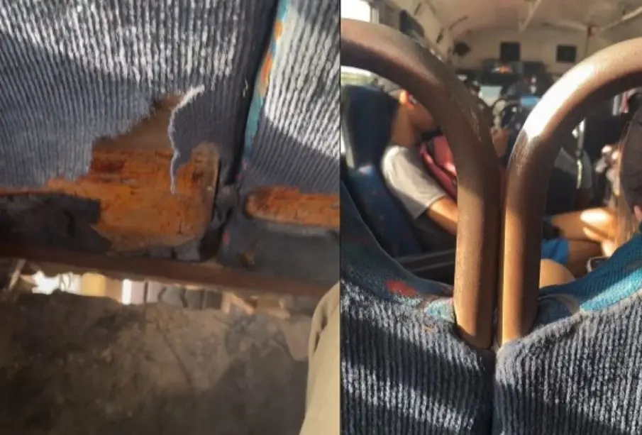 Transporte público en malas condiciones