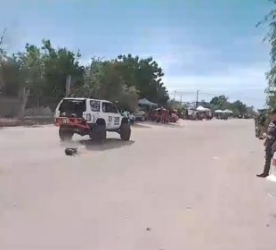 Vehículo atropellando a perro en el Centenario