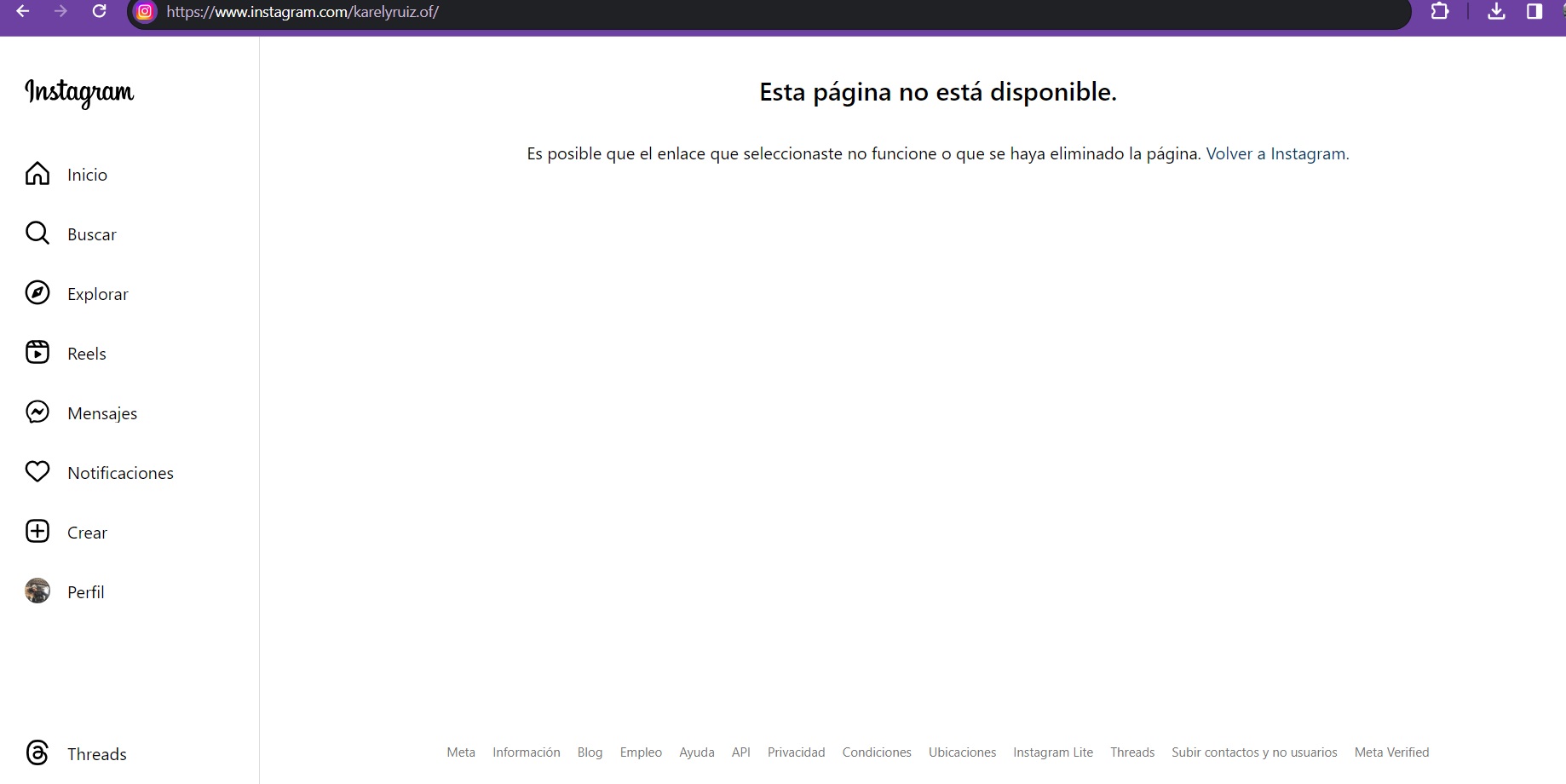 Cuenta bloqueada de Karely.