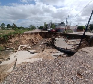 Calles destrozadas en BCS