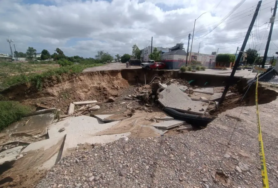 Calles destrozadas en BCS