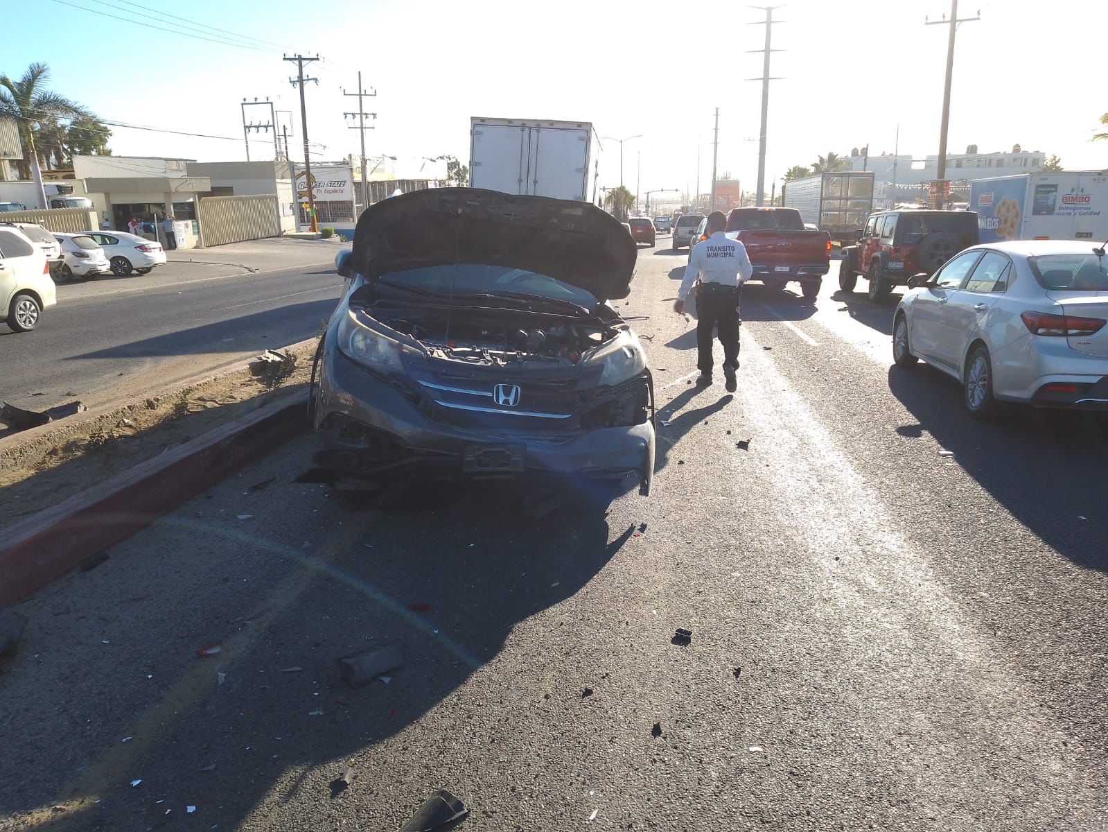 Accidente en carretera a Todos Santos