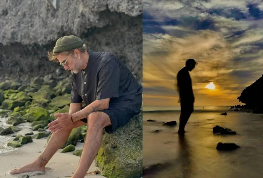 Alejandro Fernandez en playas de La Paz