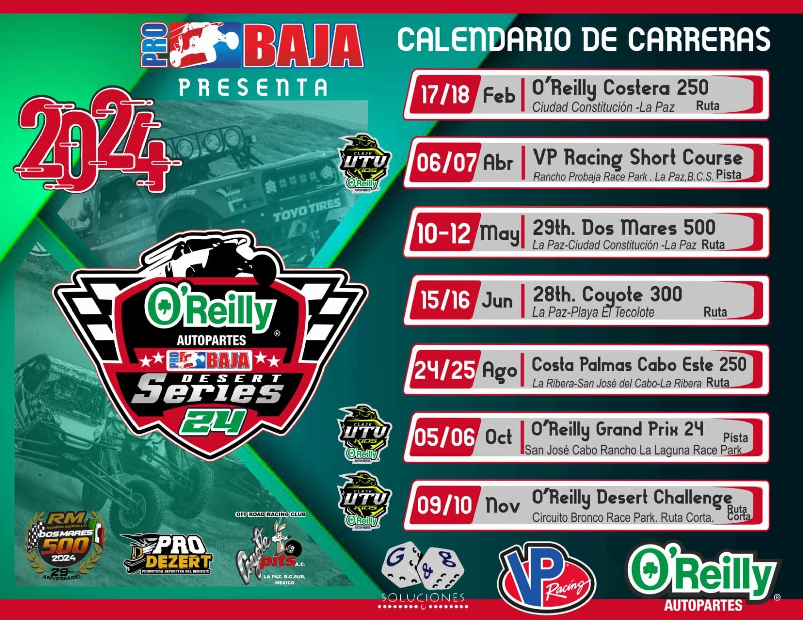 Calendario off road en BCS 2024