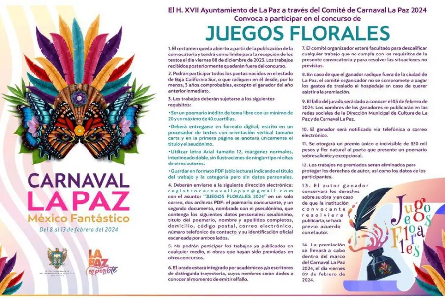 Carnaval de La Paz juegos florales