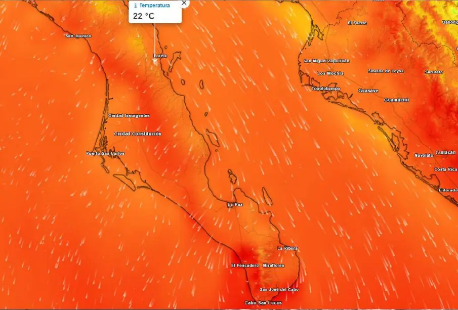 Clima caluroso Loreto 15-dic