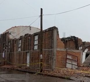 Debido a las intensas lluvias en SLP se presentó un colapso de iglesia