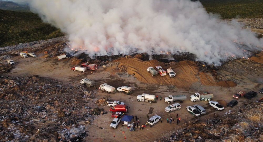 Incendio en Relleno Sanitario La Candelaria ha sido controlado