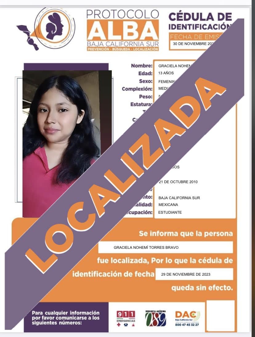 Ficha de localización de Graciela