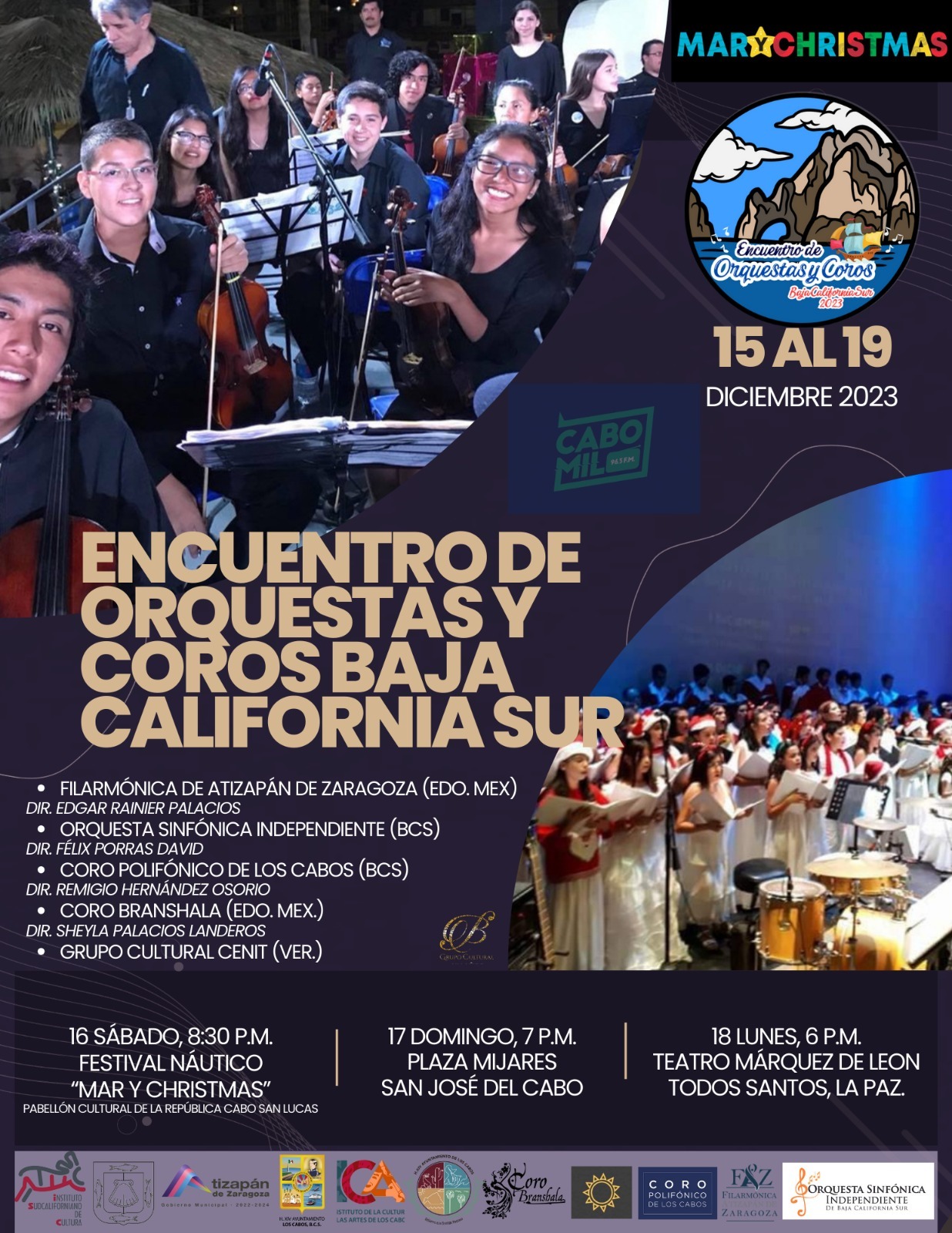 Invitación a encuentro de orquestas y coros en BCS