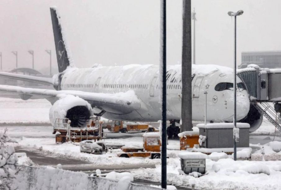 Aviones congelados en Aeropuerto de Múnich