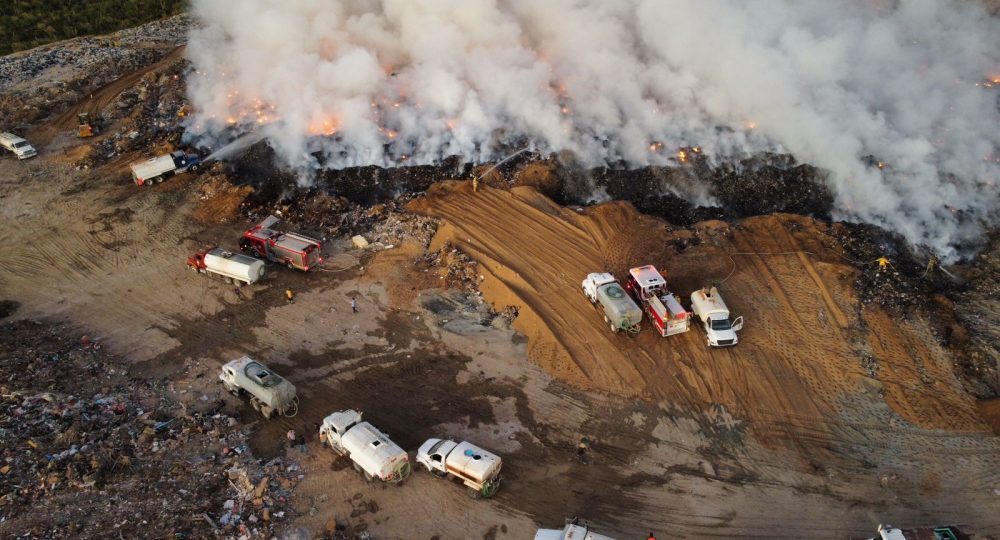 Incendio en Relleno Sanitario La Candelaria ha sido controlado