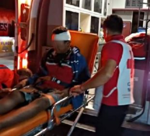 Hombre en ambulancia