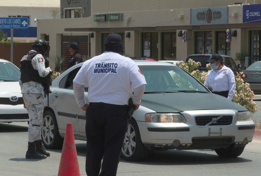 operativo de alcoholimetría en calles de Los Cabos