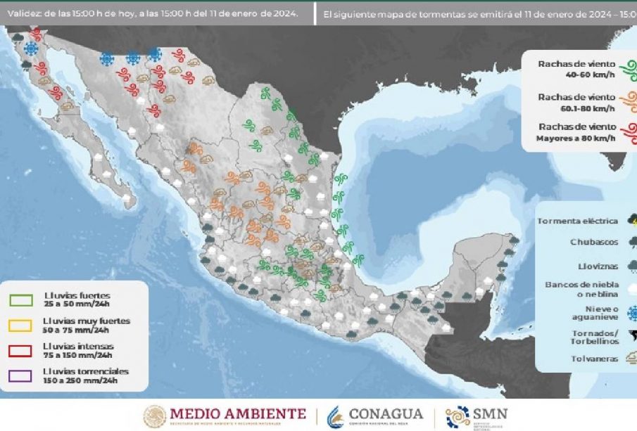 Clima frío, lluvias y viento para Tijuana