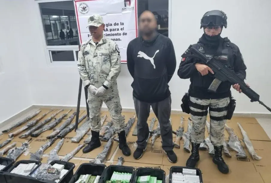 Asegura Guardia Nacional, armas y mariguana