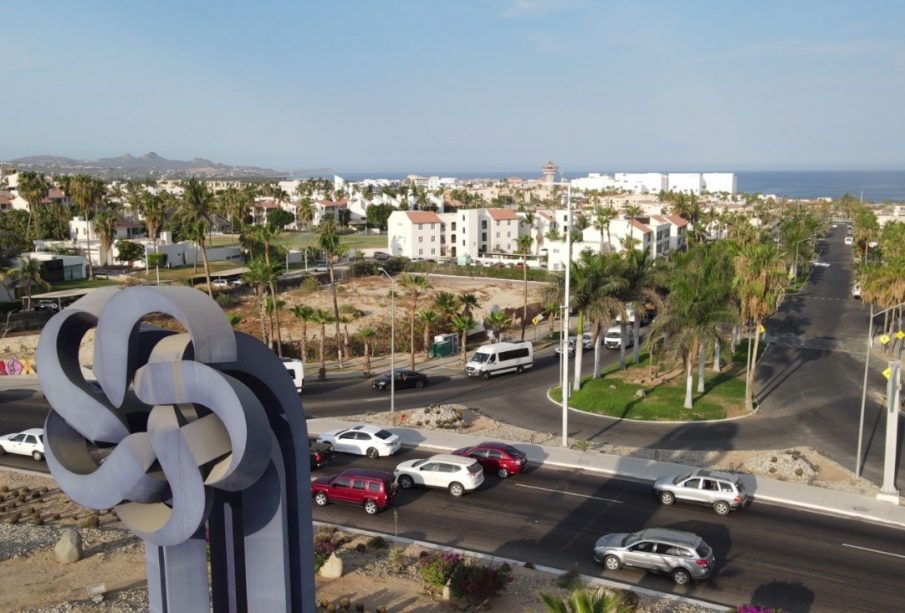 Logo de Fonatur en rotonda de Los Cabos