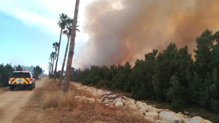 PC acudiendo a incendio