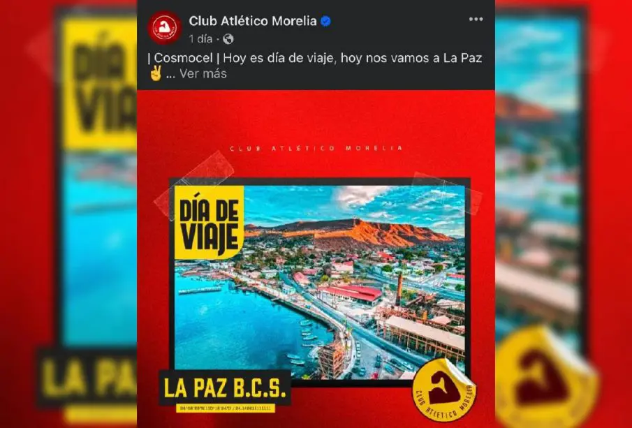 Publicación del Club Atlético Morelia