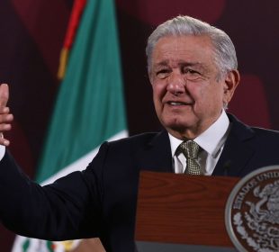 AMLO durante la mañanerta de este 15 de enero