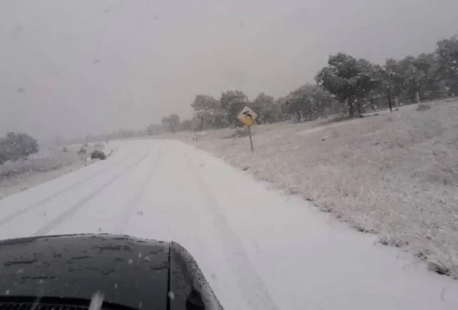 Cae nieve en algunos estados de México