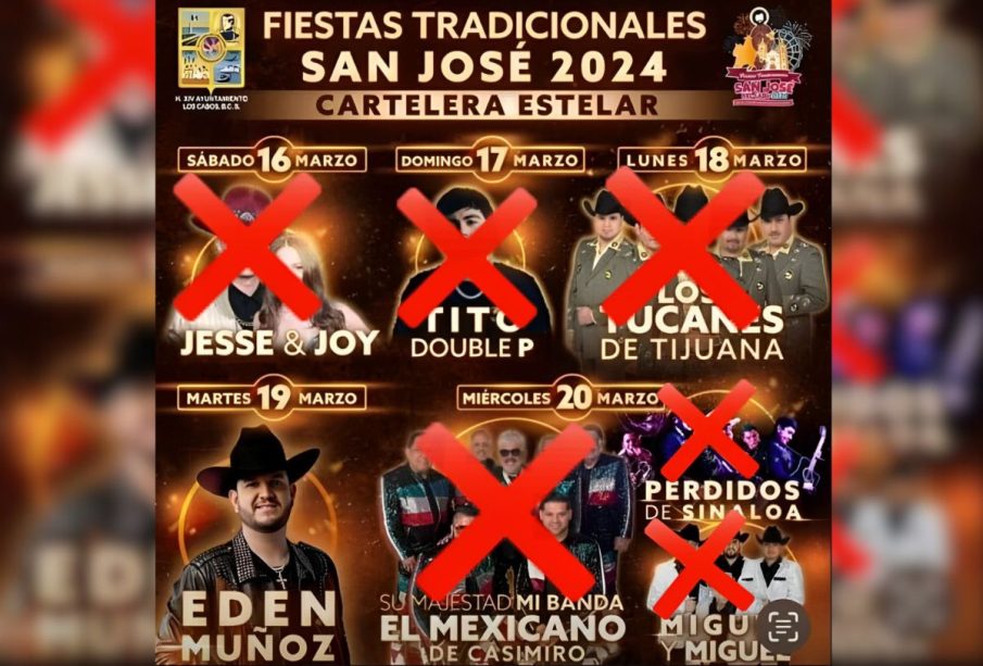 Cartel falso de las Fiestas de San José del Cabo