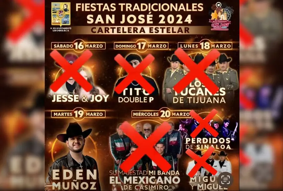 Cartel falso de las Fiestas de San José del Cabo