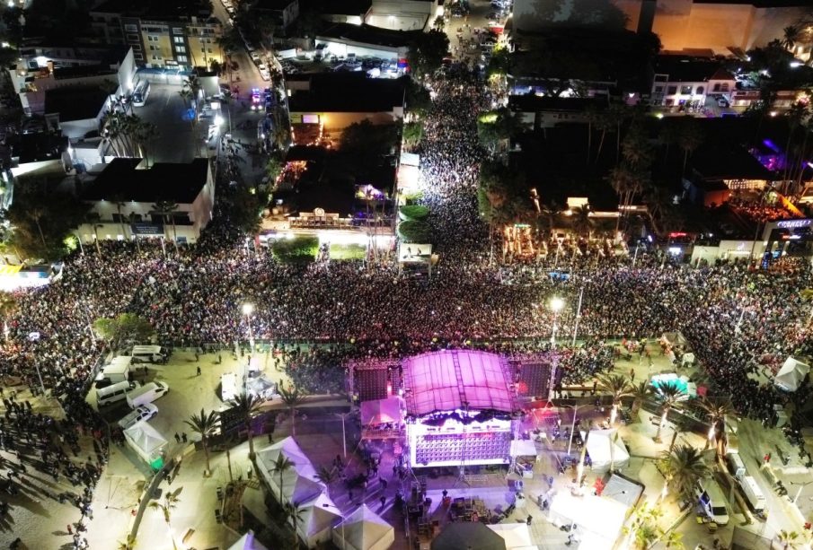 Panorámica aérea del Carnaval de La Paz