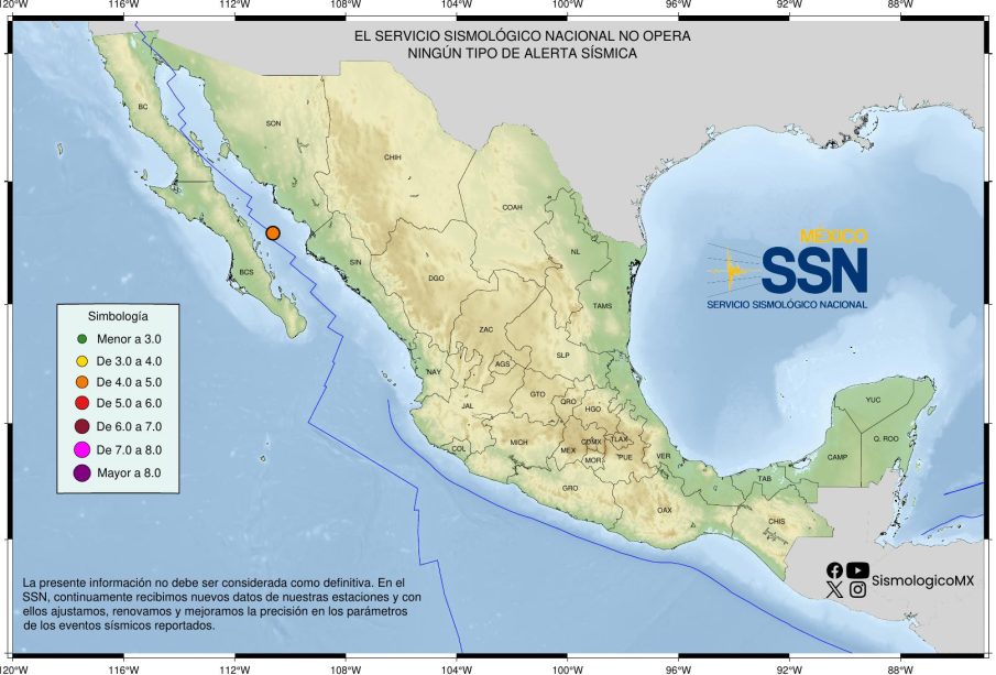 Reporte de sismo en Loreto