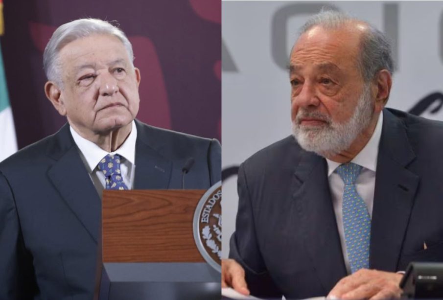 AMLO y Slim.