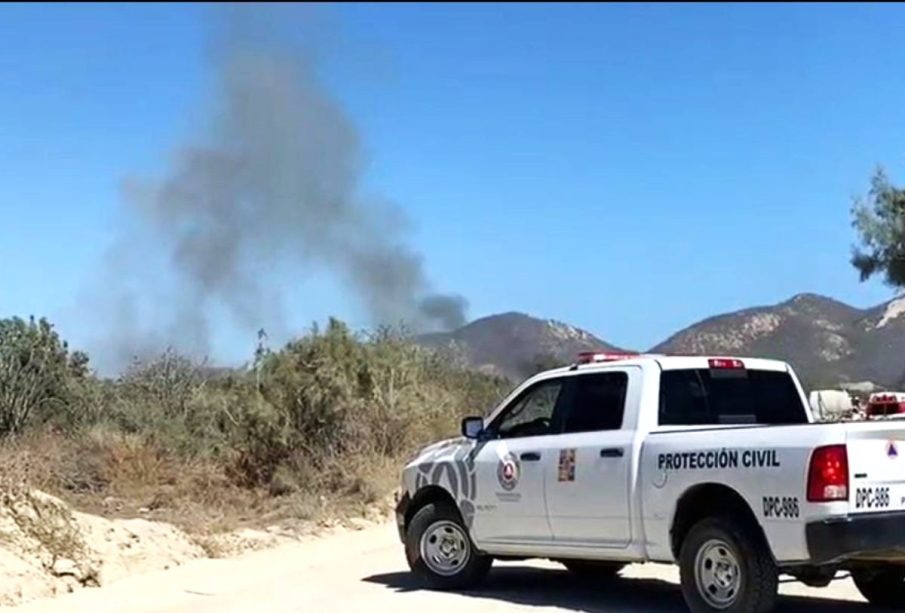 Incendio forestal en San José del Cabo