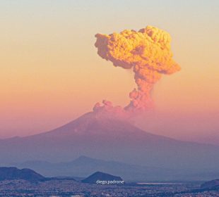 El volcán Popocatépetl